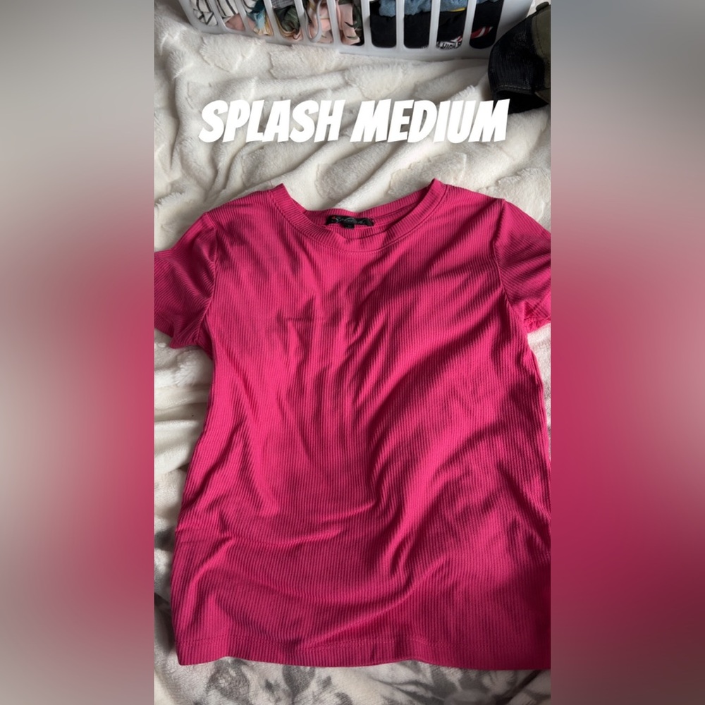 Splash Vibrant Pink Short Sleeve Tee
